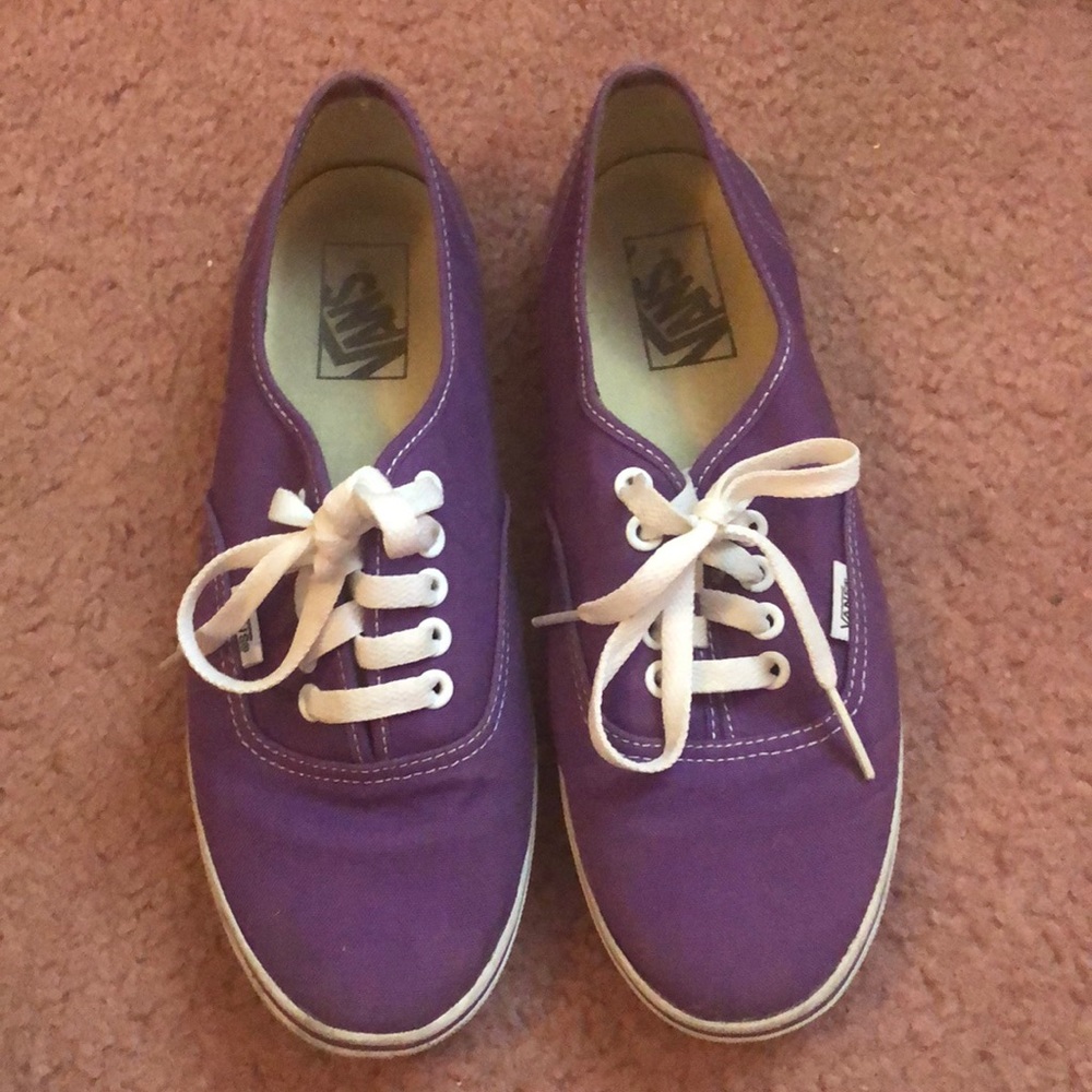 Vans off the wall purple shoes